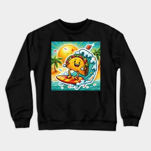 Cute & Funny Taco Smiling Crewneck Sweatshirt